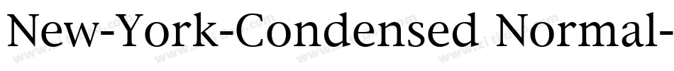 New-York-Condensed Normal字体转换